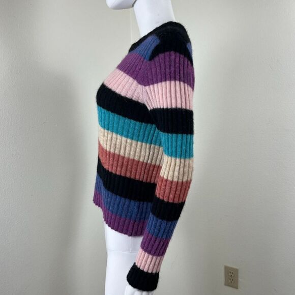 Rails Women Size S Kylie Stripe Rainbow Alpaca Wool Pullover Crew NEW Sweater - Picture 6 of 12